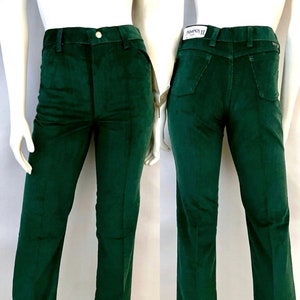 Vintage 70's Deadstock, Maverick, Green, Corduroy, Pants Size 2 image 2