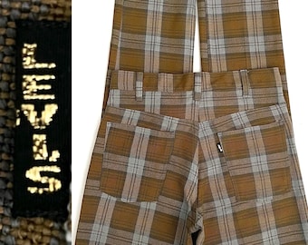 60's Deadstock Big E Levi's Sta-Prest Plaid Pants (W30)