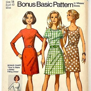 70&#39;s Simplicity 8858, Mostly Uncut, Dress In Two Styles (L/XL)