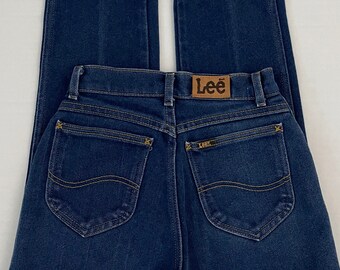 Vintage 80's Lee Riders Jeans, High Waisted, Tapered Denim (Size 0)