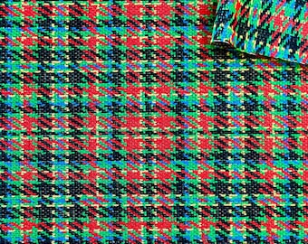 Fabric 70's Red, Black, Green, Polyester Fabric