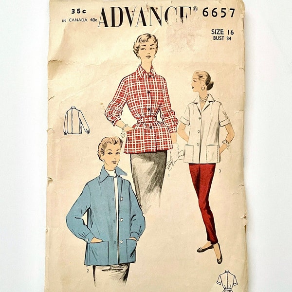 50's Advance 6657, Shirt Coat (S)