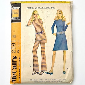 70&#39;s McCall&#39;s 2591, Dress, Top, Pants (M)