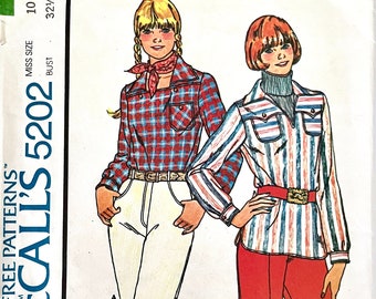 70's McCall's 5202, Long Sleeve Shirts (S)