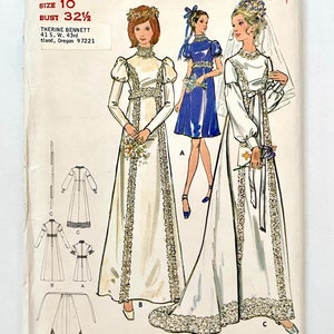 70&#39;s Butterick 6476 Bridal Dresses (S)