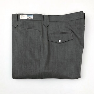 Vintage 80&#39;s Deadstock, Gray, Relaxed Fit, Polyester, Pants (W42)