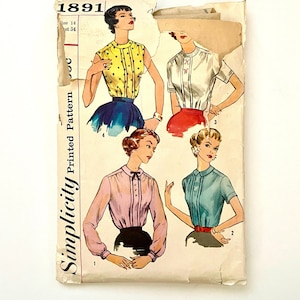 50&#39;s Simplicity 1891, Blouses (S)