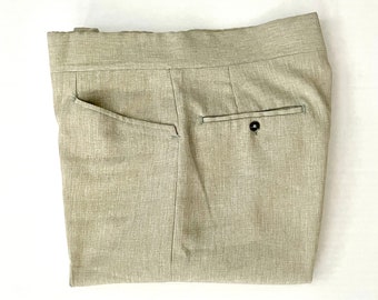 Vintage 70's Green, Straight Leg, Polyester, Pants (W32)