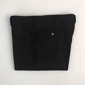Vintage 70&#39;s Black, Polyester, Relaxed Fit, Pants by Day&#39;s Slacks (W38)