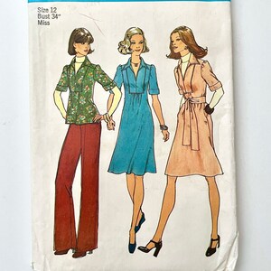 70&#39;s Partially Uncut Simplicity 7049, Dress, Top, Pants (S/M)