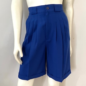 Vintage 90&#39;s Navy Blue, High Waisted, Shorts (M)