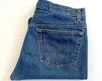Vintage 1980s Levi 501xx Red Tag Denim Jeans 35 X 31 Thrashed