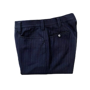 Vintage 60&#39;s Navy Blue, Wool Blend, Straight Leg, Pants (W34)