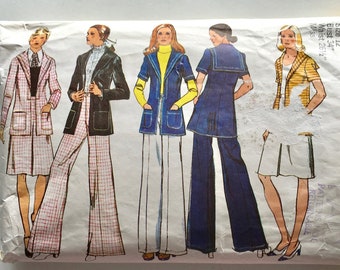 70's Mostly Uncut, Simplicity 5453, Jacket, Skirt, Pants (S)