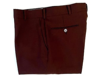 Vintage 80's Brown, Polyester, Straight Leg, Pants (W31) r55555