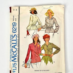 70&#39;s McCall&#39;s 6219, Set Of Blouses (S)
