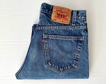 Vintage 90's Levi's 505 Jeans, Straight Leg, Red Tab, Denim (W32)