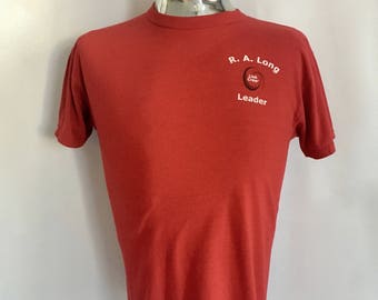 Maglietta rossa anni '90, da boscaiolo, a maniche corte (S)