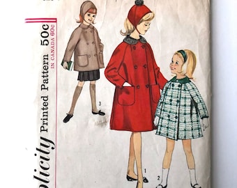 Vestido sin mangas Simplicity 8672 de los años 60 (talla 4T)