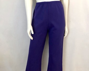 Vintage 1970s Purple Zigzag Stripe Polyester Pants - 70s