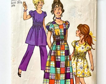 70's Partially Uncut Simplicity 9443, Dress In Two Lengths, Pants