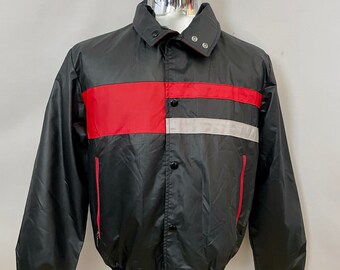 Vintage 1980s Red and Gold Coin Windbreaker