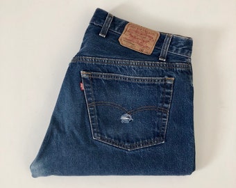 Vintage 80's Levi's 501 Jeans USA, Red Tab Denim (W37)