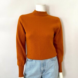 Vintage 60's Burnt Orange, Long Sleeve, Sweater (M)