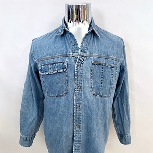 Vintage 90&#39;s Calvin Klein Jeans, Long Sleeve, Denim Shirt (S)
