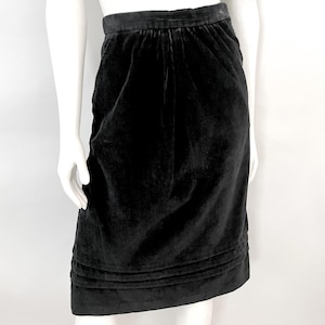 Vintage 80's Black, A Line, Corduroy, Skirt by White Stag (Size 0/2)