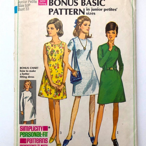 60's Partially Uncut, Simplicity 7510, Petites, Juniors, Dress (XS)