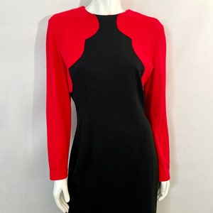 Vintage 80&#39;s All That Jazz, Black, Red, Dress (Size 12)