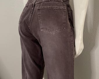 90's L.E.I. Jeans, Brown, Relaxed Fit, Denim (Size 8)