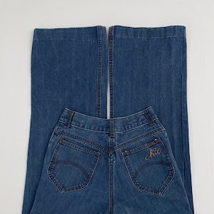 Vintage 80er Schicke Jeans mit weitem Bein Denim (Größe 0)