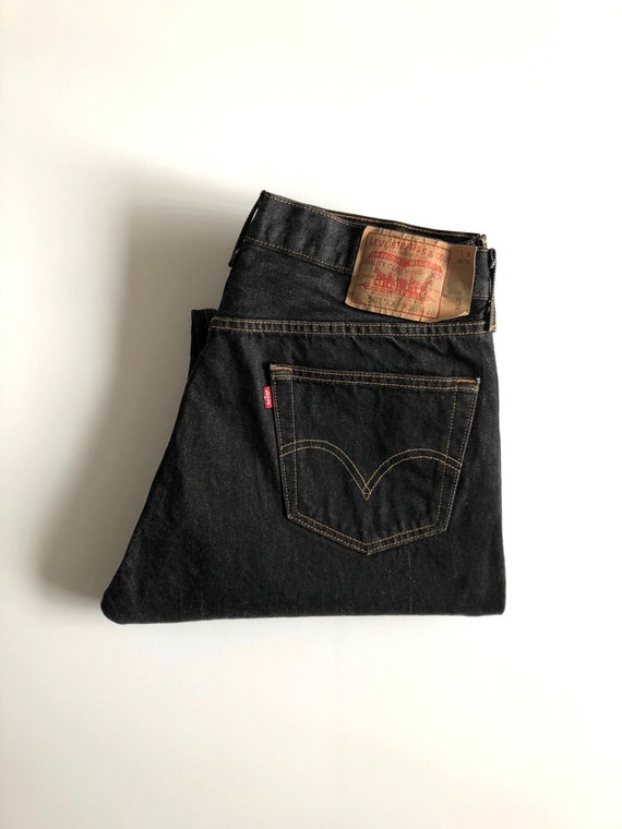 Vintage 90's Levi's 501XX, Black, Jeans, Red Tab, Long, Denim W34 - Etsy  Denmark