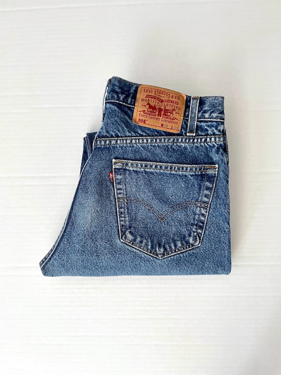 Vintage 90's Levi's 505 Jeans, Straight Leg, Red T