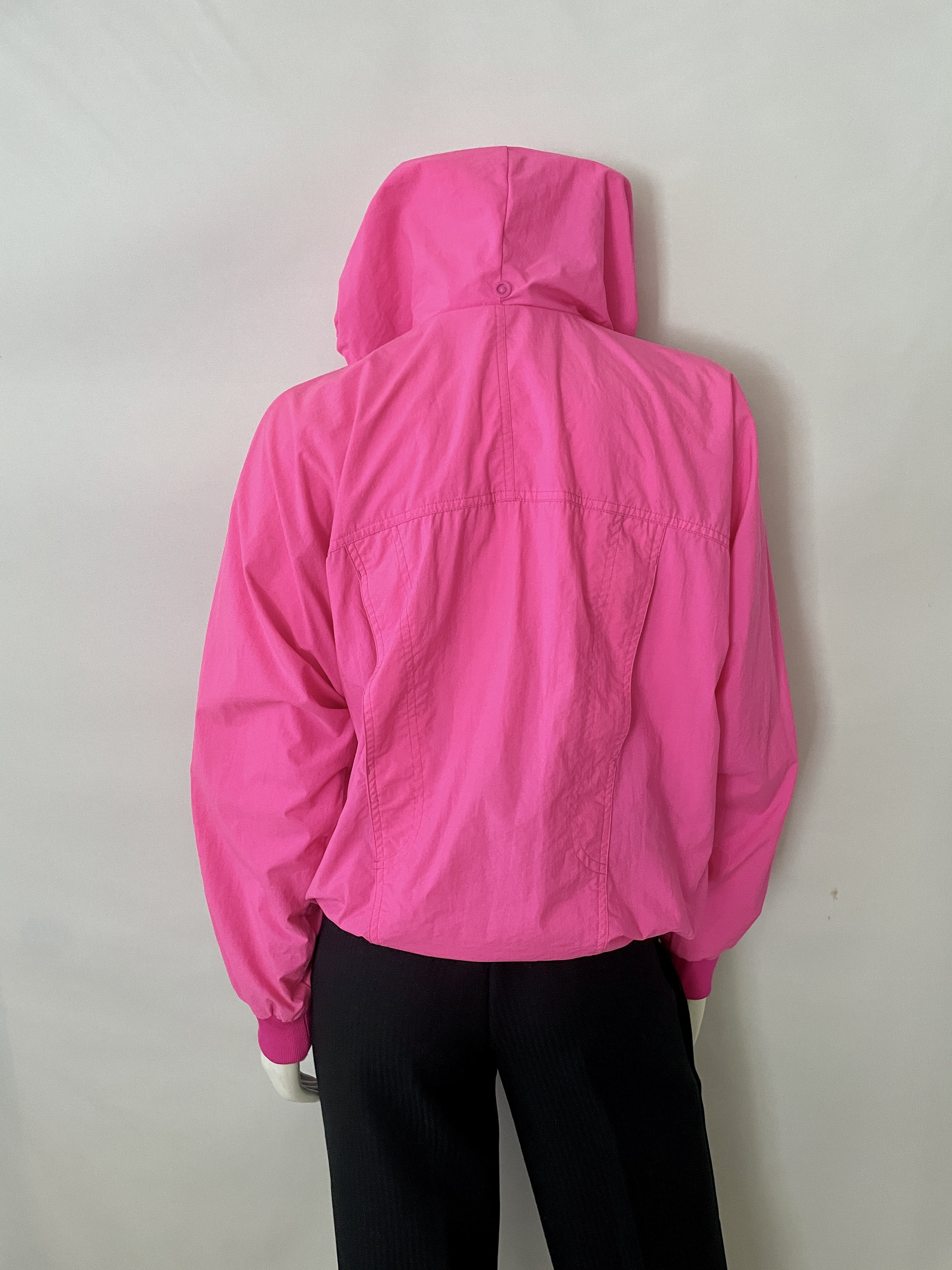 Vintage 80's Nike, Neon Pink, Windbreaker, Hooded Jacket (M