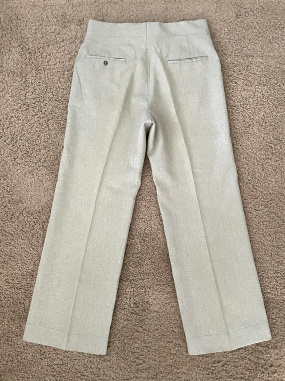 Vintage 70's Green, Straight Leg, Polyester, Pant… - image 7