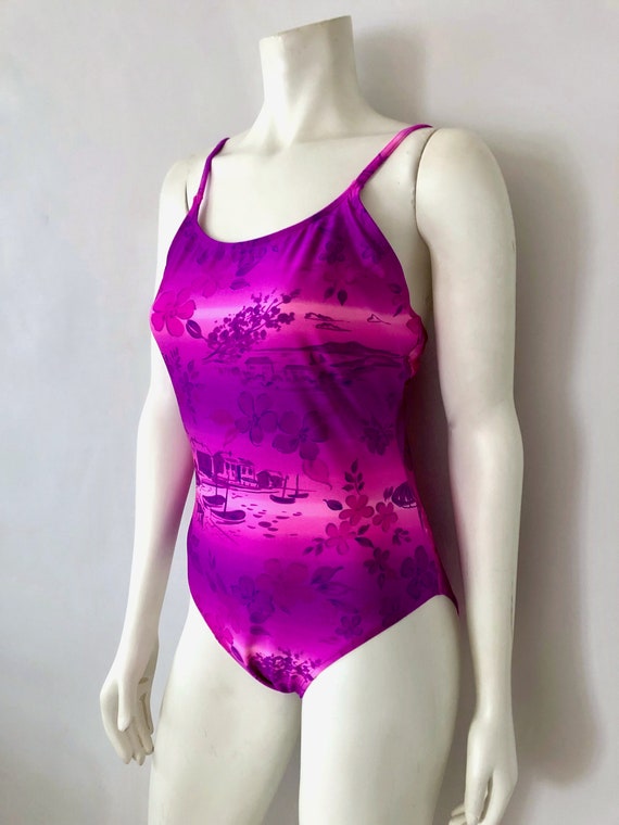 Vintage 80's Purple, Pink, One Piece, Swimsuit by… - image 8
