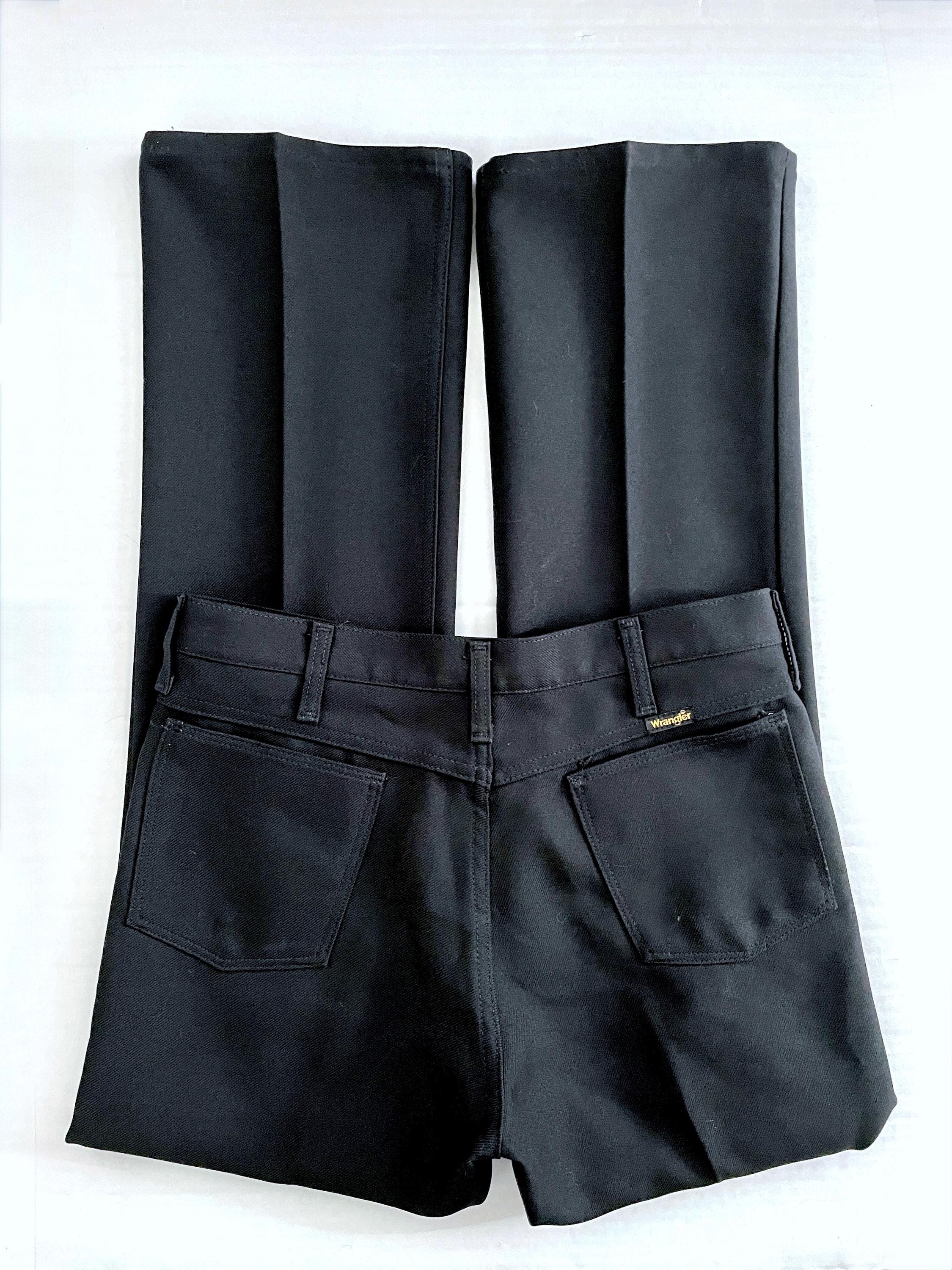 80's Wrangler USA, Black Polyester, Bootcut Pants (W33) - Etsy
