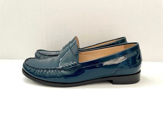 Y2K Cole Haan, Navy, Patent Leather, Penny Loafers (size 7 1  display picture 2