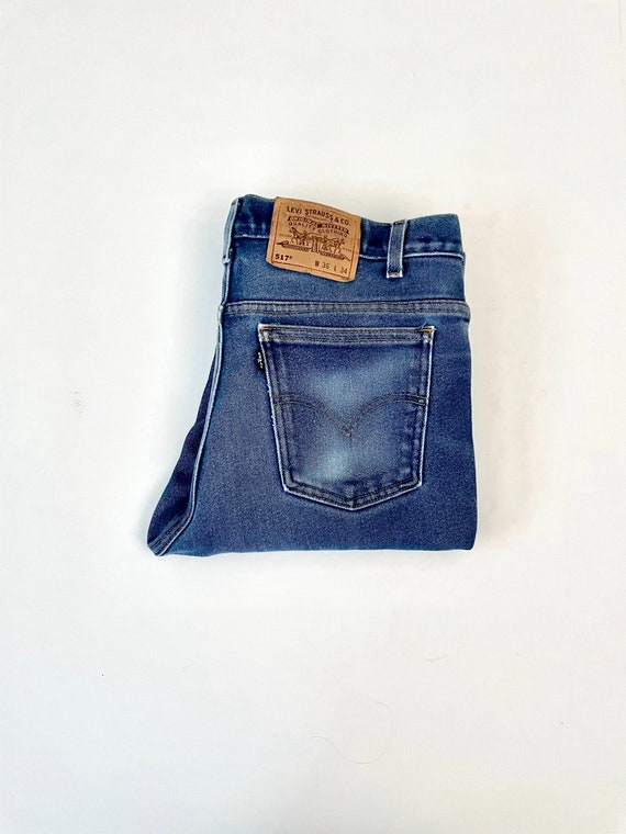 Vintage Men's 70's Levi's 517, Jeans, Bootcut, Bla