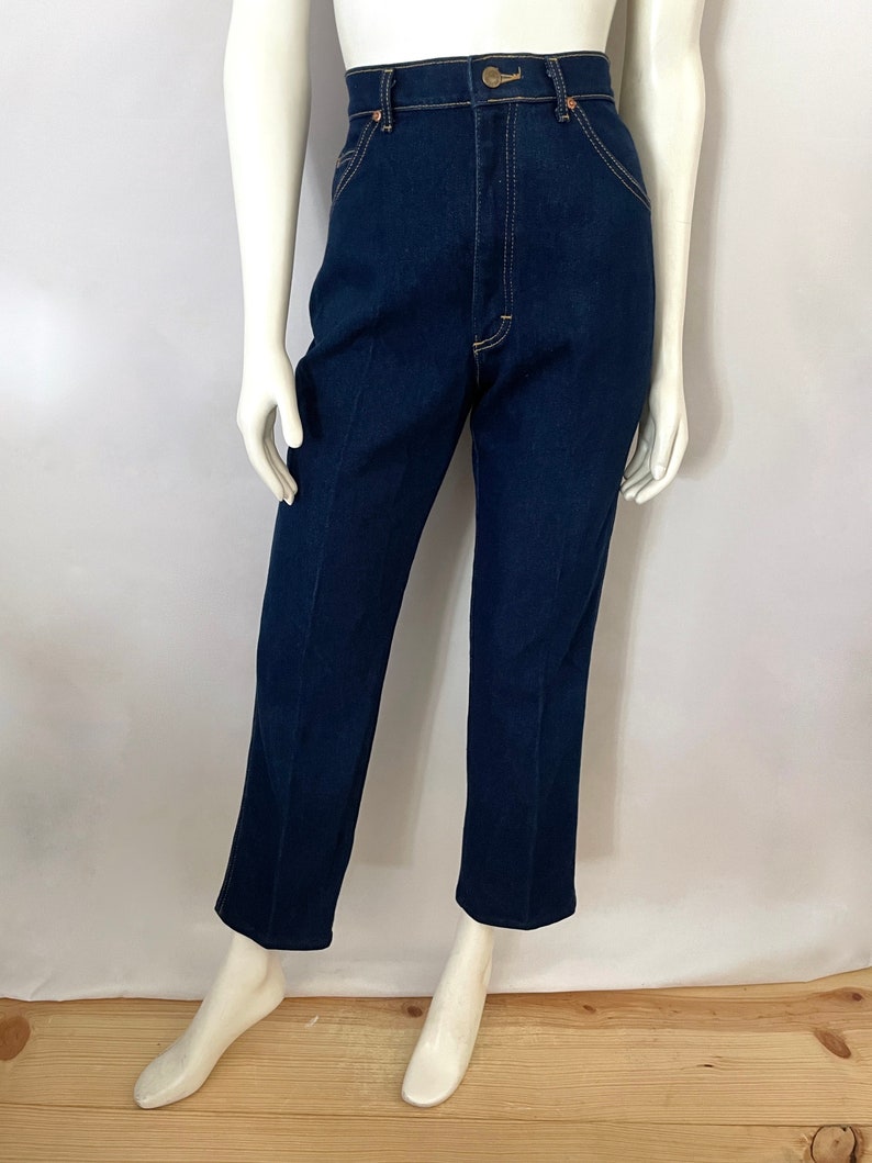 Vintage 80's Lee Riders, Jeans, High Waisted, Dark Wash, Denim M image 3