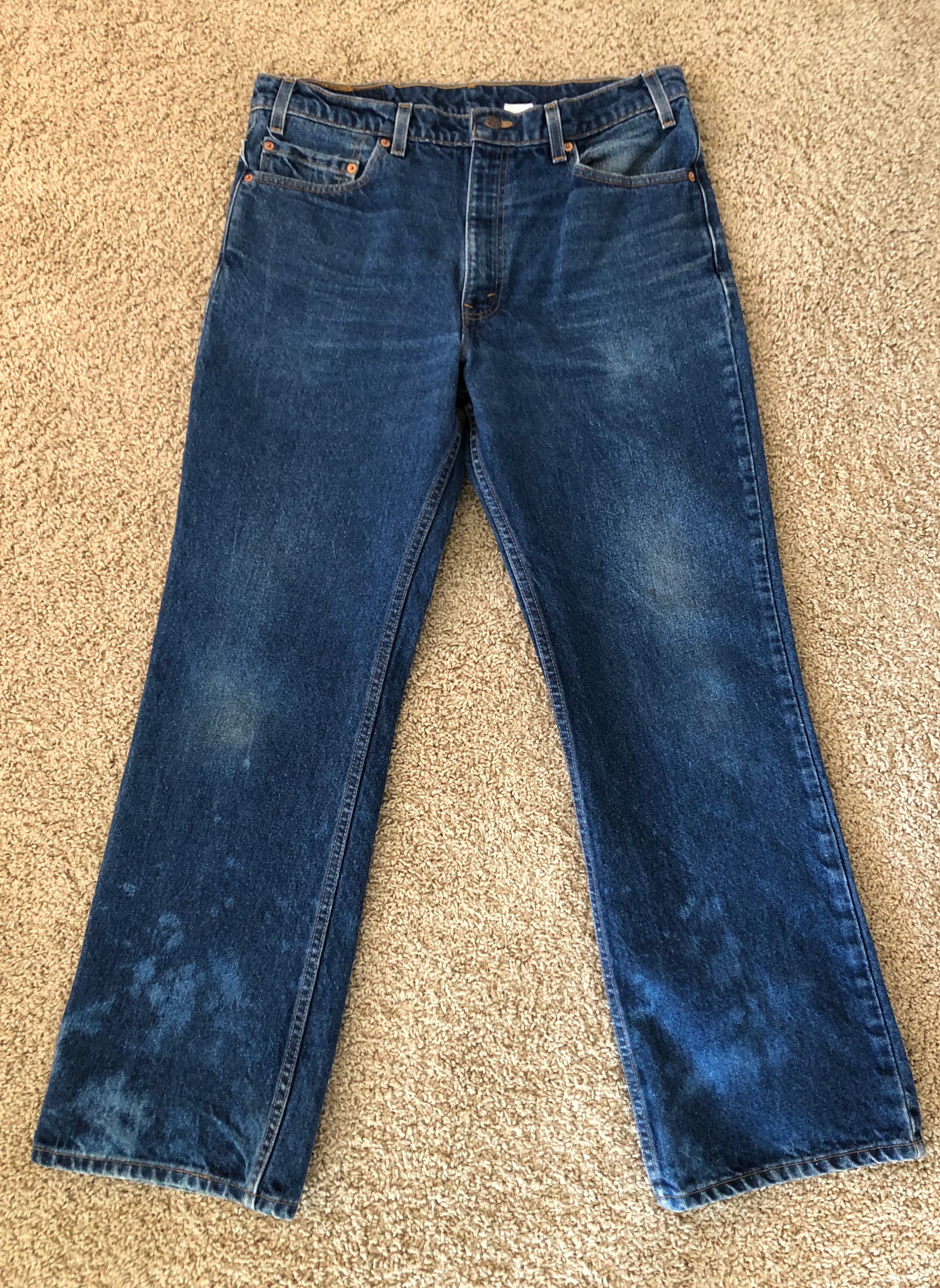80's Levi's 517 Jeans USA, Dark Wash, Bootcut, Denim (W34) - Etsy