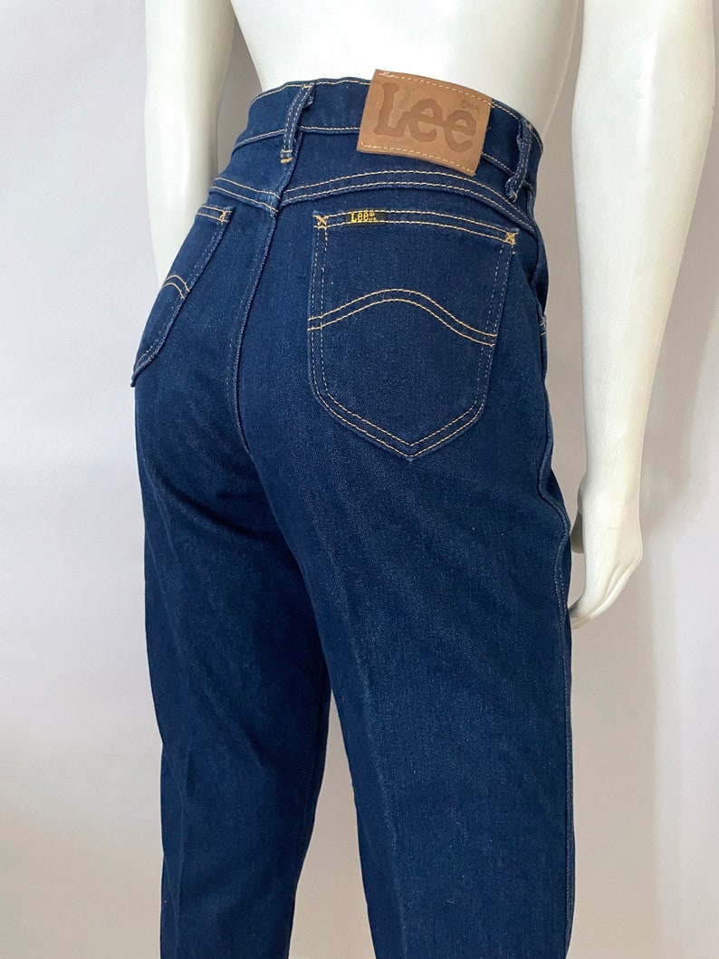 Vintage 80's Lee Riders, Jeans, High Waisted, Dark Wash, Denim M image 2