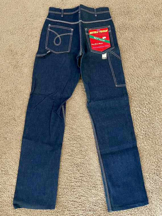 Vintage 70's Deadstock, Key USA, Mens, Straight Leg, Jeans, Dark