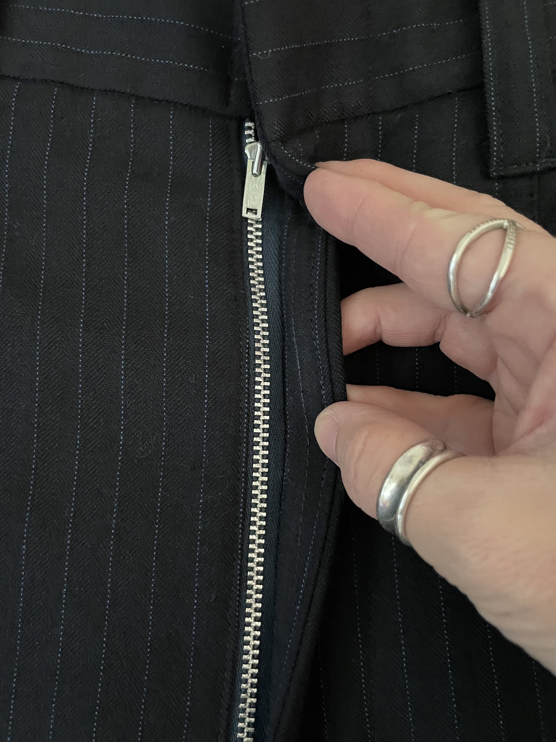 【60s】Vintage Wool Trousers RapidZip Navy US Navy Wool Sailor Pants - 1960's Vintage