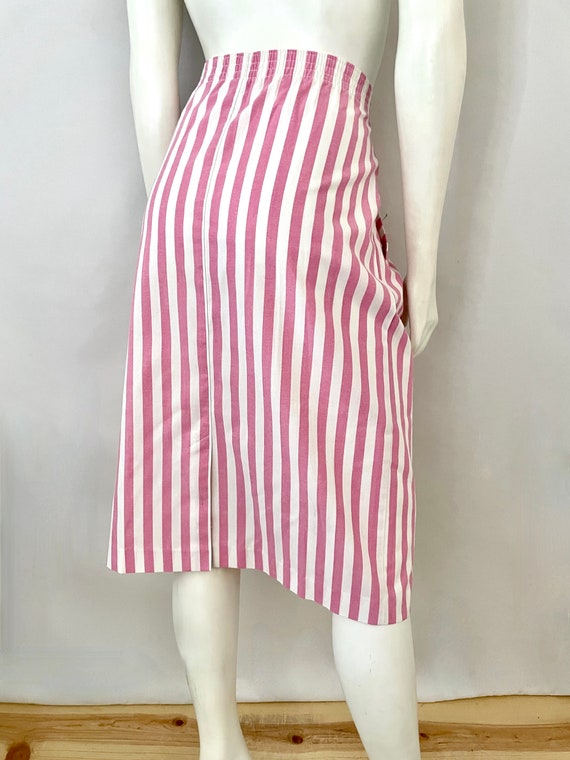 Vintage 80's Jantzen, Pink, White, Striped, Skirt… - image 10