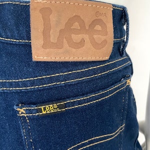 Vintage 80's Lee Riders, Jeans, High Waisted, Dark Wash, Denim M image 8