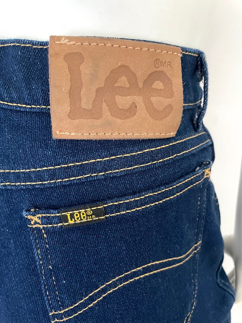 Vintage 80's Lee Riders, Jeans, High Waisted, Dark Wash, Denim M image 8